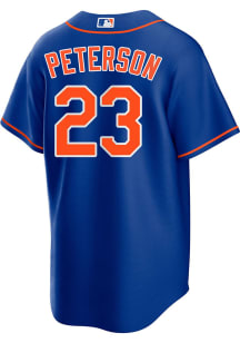 David Peterson New York Mets Mens Replica Alt Jersey - Blue