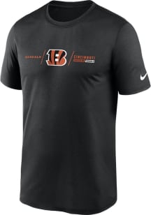 Nike Cincinnati Bengals Black Horizontal Lockup Short Sleeve T Shirt