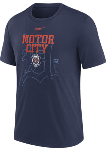 Nike Detroit Tigers Navy Blue Rewind Retro Short Sleeve Fashion T Shirt