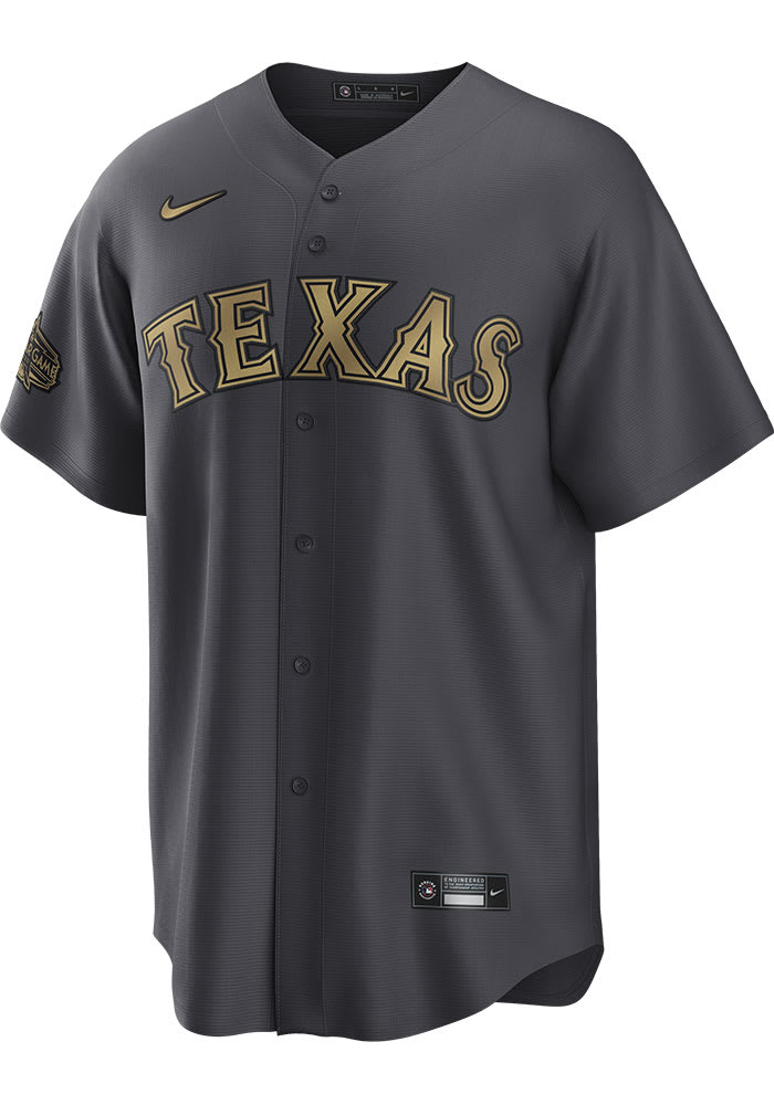 Texas Rangers Mens Nike Replica All Star Game Jersey - Grey