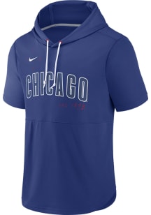 Nike Chicago Cubs Blue Springer Short Sleeve Hoods