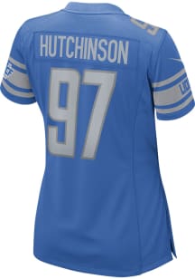 Aidan Hutchinson  Nike Detroit Lions Womens Blue GAME Football Jersey