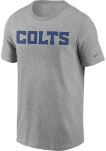 Nike Indianapolis Colts Grey Wordmark Essential Short Sleeve T Shirt