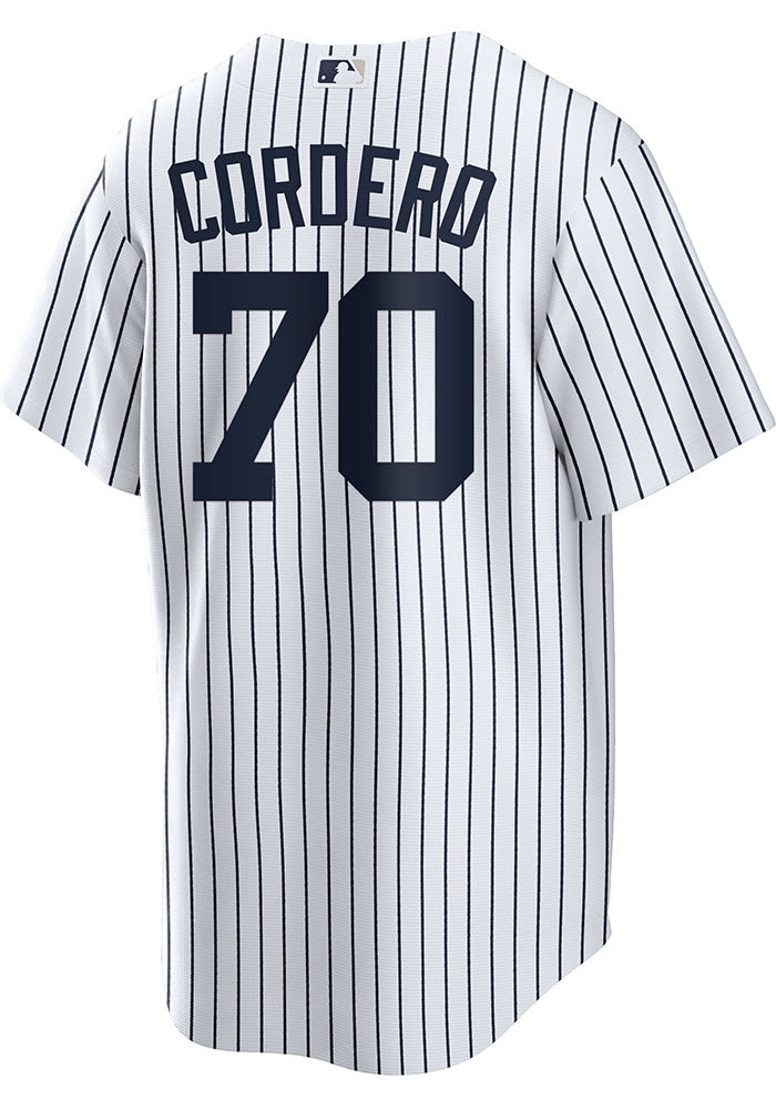 Nike Men's New York Yankees Coop Derek Jeter Player Replica Jersey - White/Navy