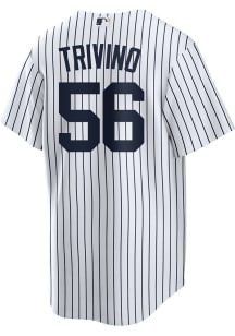 Lou Trivino New York Yankees Mens Replica Home Jersey - White