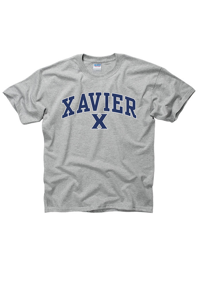 Xavier Musketeers Youth Grey Arch Mascot Short Sleeve T-Shirt