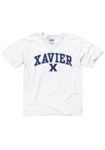 Xavier Musketeers Youth White Arch Mascot Short Sleeve T-Shirt