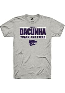 Croix DaCunha Rally Mens Ash K-State Wildcats NIL Stacked Box Player T Shirt
