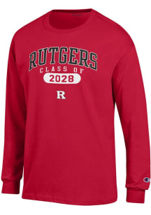 Mens Rutgers Scarlet Knights Red Champion Class of 2028 Jersey Tee