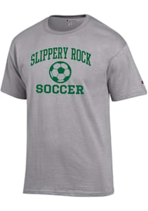 Champion Slippery Rock Grey Soccer Jersey Short Sleeve T Shirt