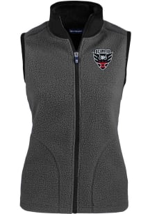 Cutter and Buck DC United Womens Graphite Cascade Sherpa Vest