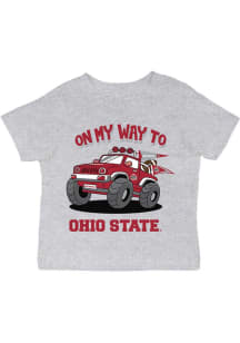 Infant Ohio State Buckeyes Grey Vive La Fete On My Way Short Sleeve T-Shirt