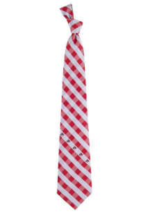 Check Design Ohio State Buckeyes Mens Tie - Red