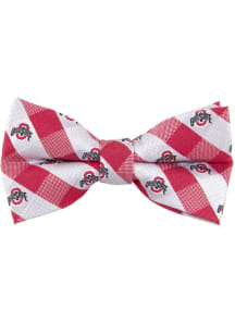 Check Ohio State Buckeyes Mens Tie - Red