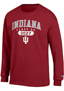 Champion Indiana Hoosiers Crimson Class of 2027 Jersey Long Sleeve T Shirt