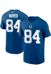 Tyler Warren Indianapolis Colts Blue Home Short Sleeve Player T Shirt
