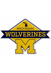 Yellow Michigan Wolverines Diamond Pennant