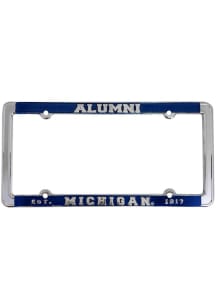 Silver Michigan Wolverines Alumni Thin Rim Metal License Plate Frame