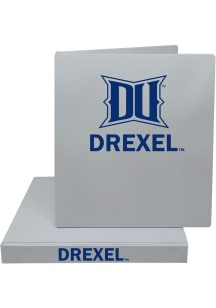 Grey Drexel Dragons 1 Inch Name Notebook and Folder