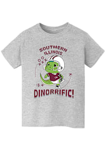 Vive La Fete Southern Illinois Salukis Youth Grey Dino-Riffic Short Sleeve T-Shirt