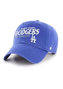 47 Los Angeles Dodgers 2025 World Series Participant Clean Up Adjustable Hat - Blue