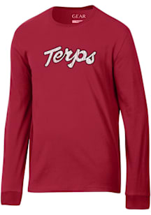 Maryland Terrapins Red Terps Script Long Sleeve T Shirt