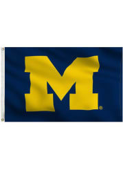 Michigan Wolverines 3x5 Logo Grommet Blue Silk Screen Grommet Flag
