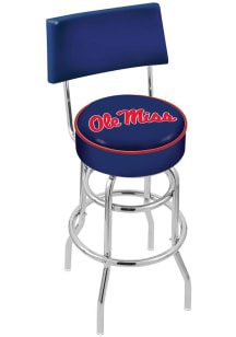 Ole Miss Rebels Double-Ring Swivel with Back Pub Stool - Black