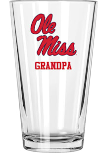 Ole Miss Rebels Grandpa 16 oz Pint Glass - White