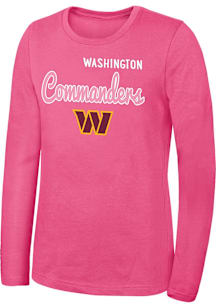 Washington Commanders Girls Pink Big Game Long Sleeve T-shirt