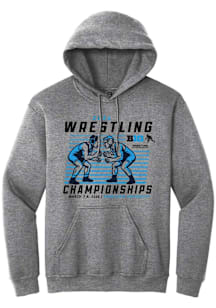 Summit Sportswear Big Ten Mens Graphite 2026 Wrestling Championships Long Sleeve Hoodie