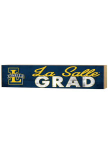 KH Sports Fan La Salle Explorers Grad graduation graphic Sign - Navy Blue