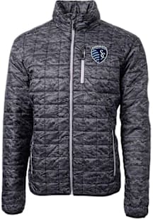 Cutter and Buck Sporting Kansas City Mens Black Rainier PrimaLoft Printed Filled Jacket