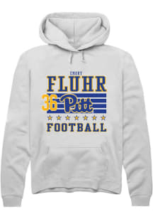 Emory Fluhr Rally Mens White Pitt Panthers NIL Striped Player Hood