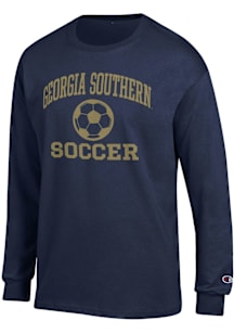 Champion Georgia Southern Eagles Navy Blue Soccer Jersey Long Sleeve T Shirt