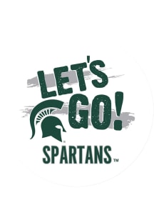 Green Michigan State Spartans 3&quot; Lets Go Button