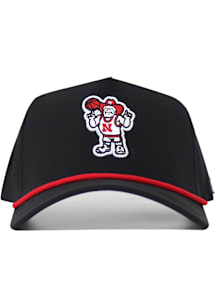 No Rivals Nebraska Cornhuskers 5 Panel Rope Herbie Basketball Adjustable Hat - Black