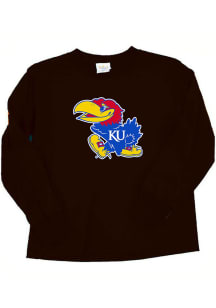 Kansas Jayhawks Toddler Black Mascot Long Sleeve T-Shirt