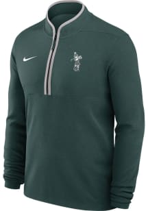 Mens Michigan State Spartans Green Nike Sparty Playing Golf Qtr Zip Pullover