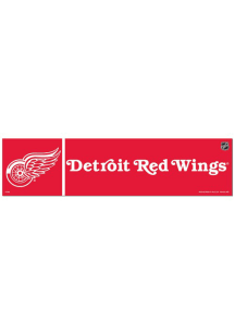 Detroit Red Wings 3x12 Bumper Sticker - White