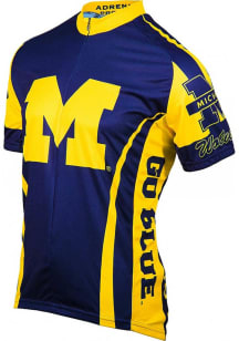 Mens Navy Blue Michigan Wolverines Cycling Cycling Jersey