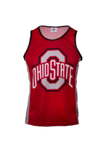 Mens Red Ohio State Buckeyes Run Singlet Cycling Jersey
