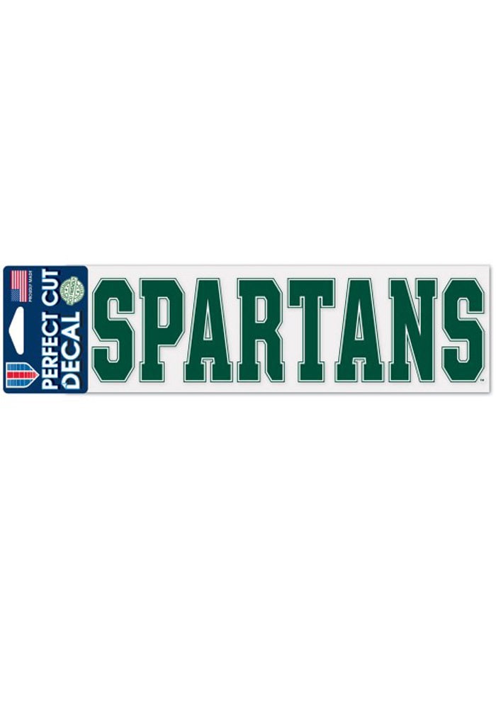 Michigan State Spartans 3x10 Perfect Cut Auto Decal - Green