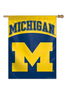 Yellow Michigan Wolverines 28x40 Silk Screen Sleeve Banner