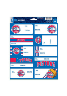 Detroit Pistons Gift Tag (10) Stickers