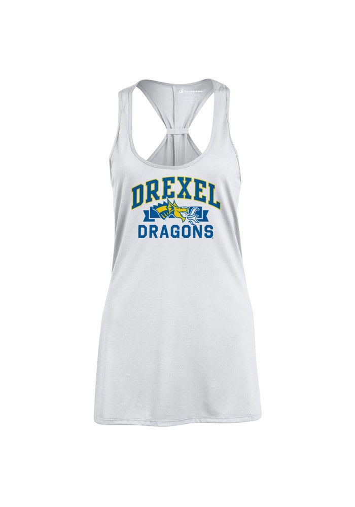 Champion Drexel Dragons Juniors White Eco Swing Tank Top