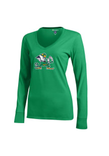 Notre Dame Fighting Irish Juniors Green Campus Long Sleeve T-Shirt