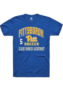 Claire Pannier Jacquemart Rally Mens Blue Pitt Panthers NIL Arch Logo Player T Shirt