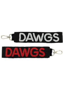 Georgia Bulldogs beaded Keychain - Black