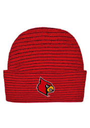 Louisville Cardinals Red Stripe Newborn Knit Hat